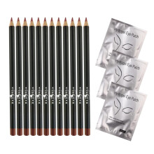 Italia Deluxe 12 Stck Eyeliner-Stift, ultrafein, cremig, hochpigmentiert, langlebig + 3 Paar Hydrogel-Augenpflaster fr Wimpernverlngerungen (Hellb