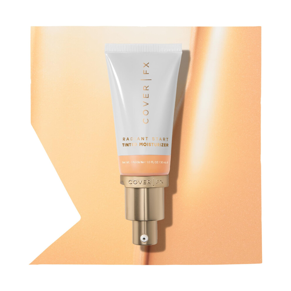 Cover FX Radiant Start Tinted Moisturizer Luminous Finish | Suitable For all Skin Types| Moisturizing Makeup| Light Coverage | 2- Light with Golden Ne