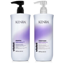 Kenra Violet Shampoo & Conditioner Set | Eliminates Brassy Tones | Purple Pigment + Deposit | Neutralizes Yellow | Moisturizes Processed Hair | E
