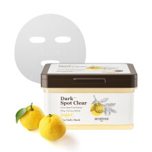 SKINFOOD Yuja C Vita Daily Mask 9.52 oz (30EA) - Hurtig pletterpleje Selv hudtonen Daily Sheet Mask Dark-Spot Clear