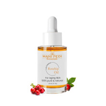 THE MANI PEDI ESSENTIALS Hagebuttenöl für das Gesicht. 100% Rein, Natur, Kaltgepresst & Bio. Reich an Vitaminen