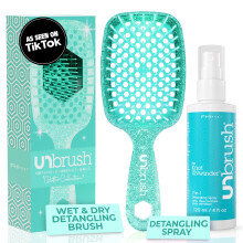 FHI Heat UNbrush Detangling Brush s UNwinder Detangling Spray Combo Pack - Gubancmentes hajfjdalommentes fogmoss antisztatikus srtk Knnyu hajke
