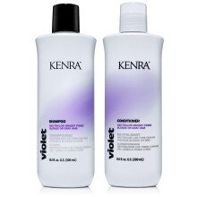 Set Shampoo & Balsamo Kenra Violet | Elimina Toni Gialli | Pigmento Viola + Deposito | Idrata Capelli