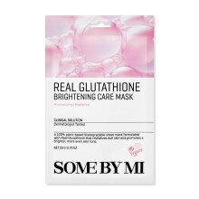 SOME BY MI Real Glutathione Brightening Care Mask - Pack of 10 - Made from Glutathione for Dull-Looking Skin - Daily Vegan Korean Sheet Mask for Skin