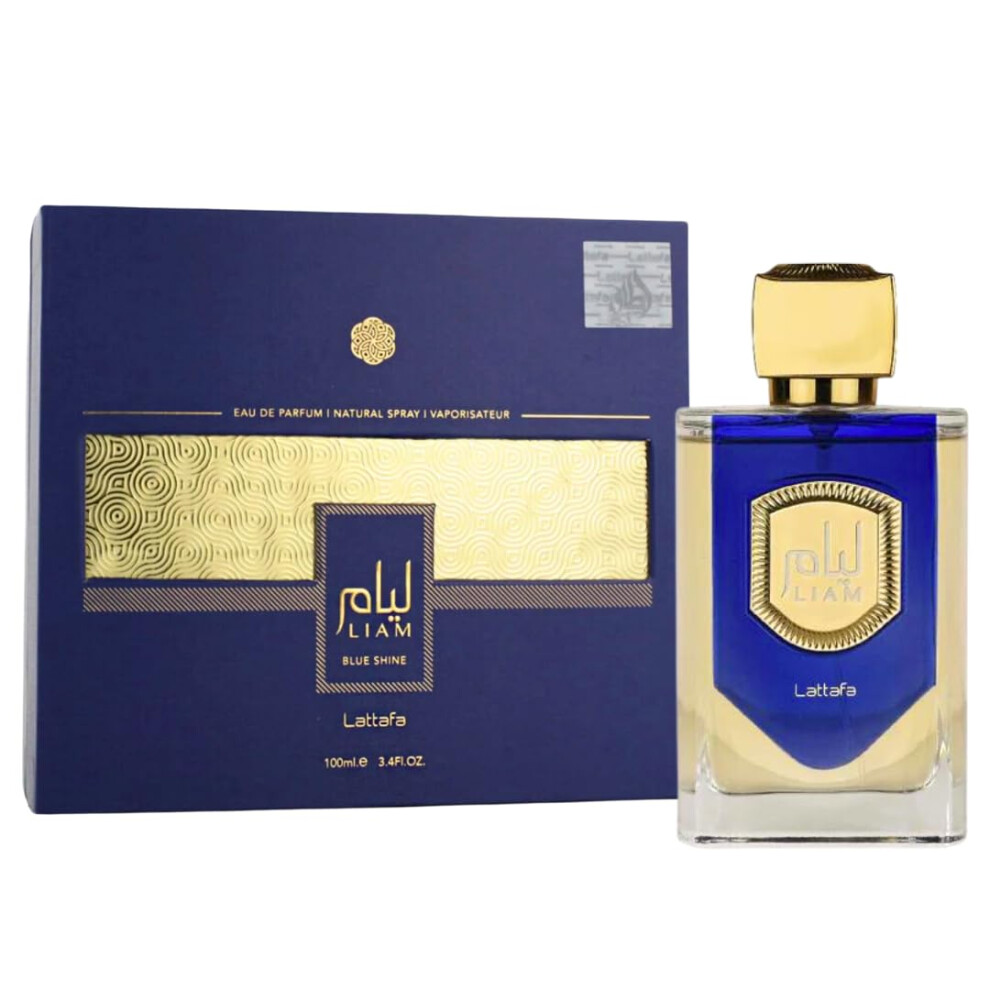 Lattafa Perfumes Liam Blue Shine EDP Spray 100ML (3.4 OZ)  Refreshing and Aromatic Fragrances for Men & Women.