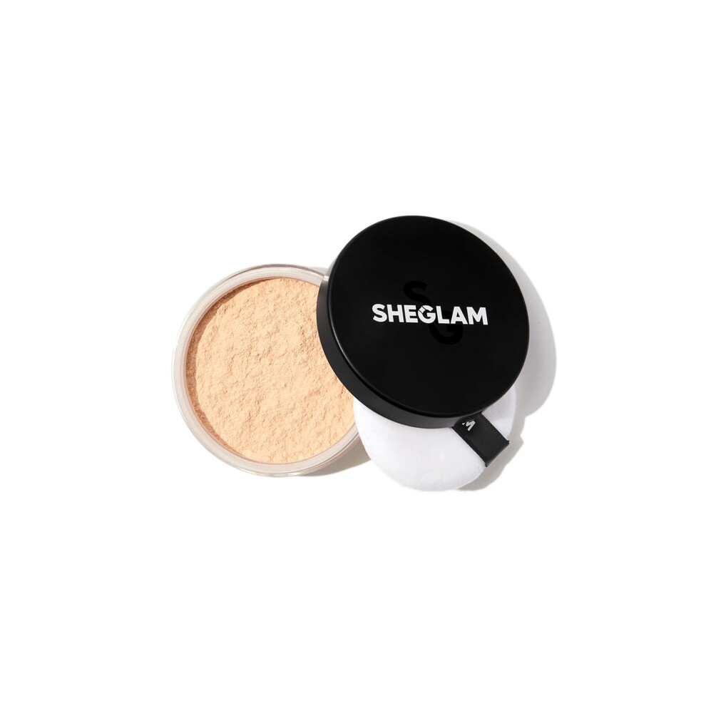 SHEGLAM Baked Glow Setting Powder Oil Control Loose Face Powder Translucent Pore-Less Flawless Smooths Fine Lines Glowy Powder - Cappuccino-image-OPC-PGMD7XX-NEW