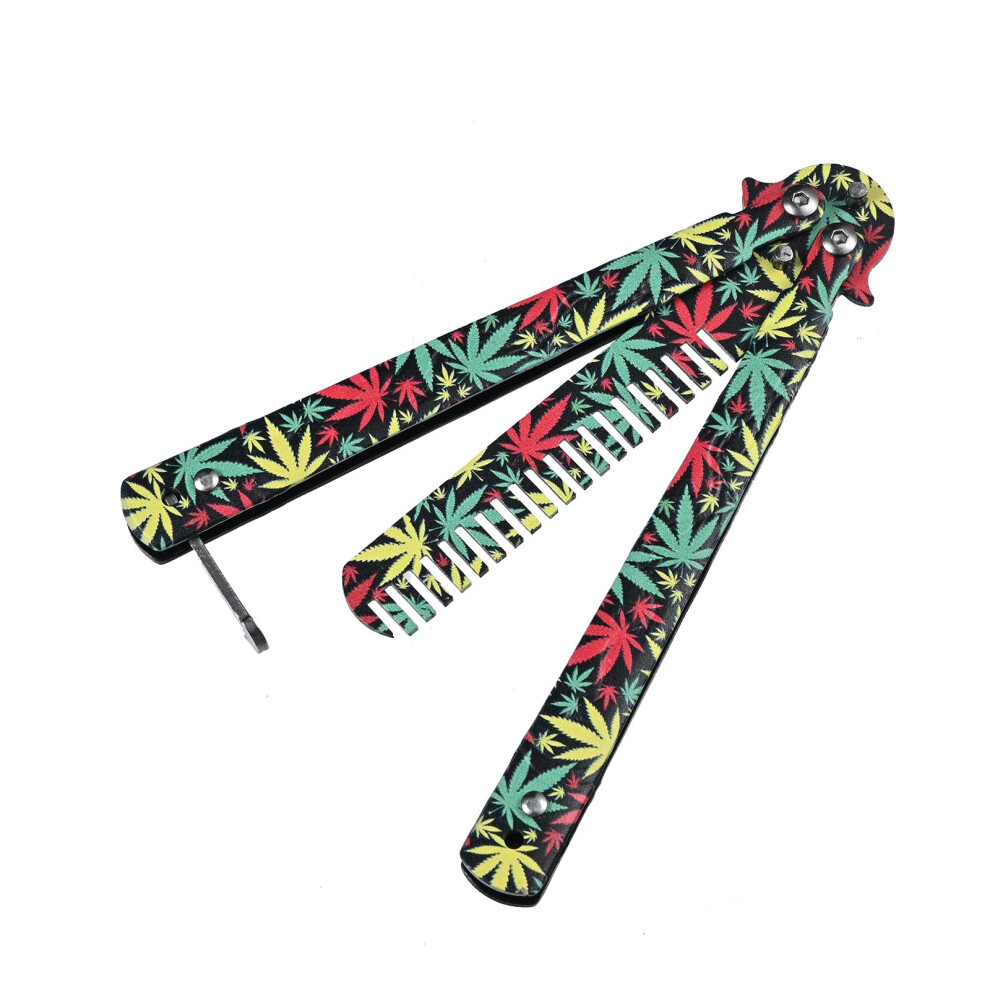 Peignes Pliants En Acier Inoxydable, Beaux Peignes D'entra Nement Pliables, Impression 3D, Outils De Coiffure Pour Le Sport En Ext Rieur-image