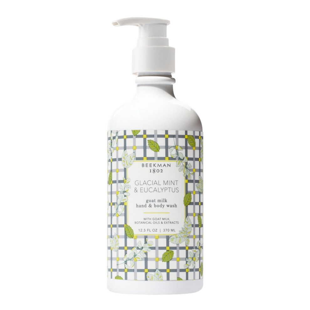 Beekman 1802 Goat Milk Hand Wash Glacial Mint & Eucalyptus - Scented - 12.5 Fl. Oz - Cleanses Nourishes & Hydrates - With Aloe Vera And Jojoba Seed