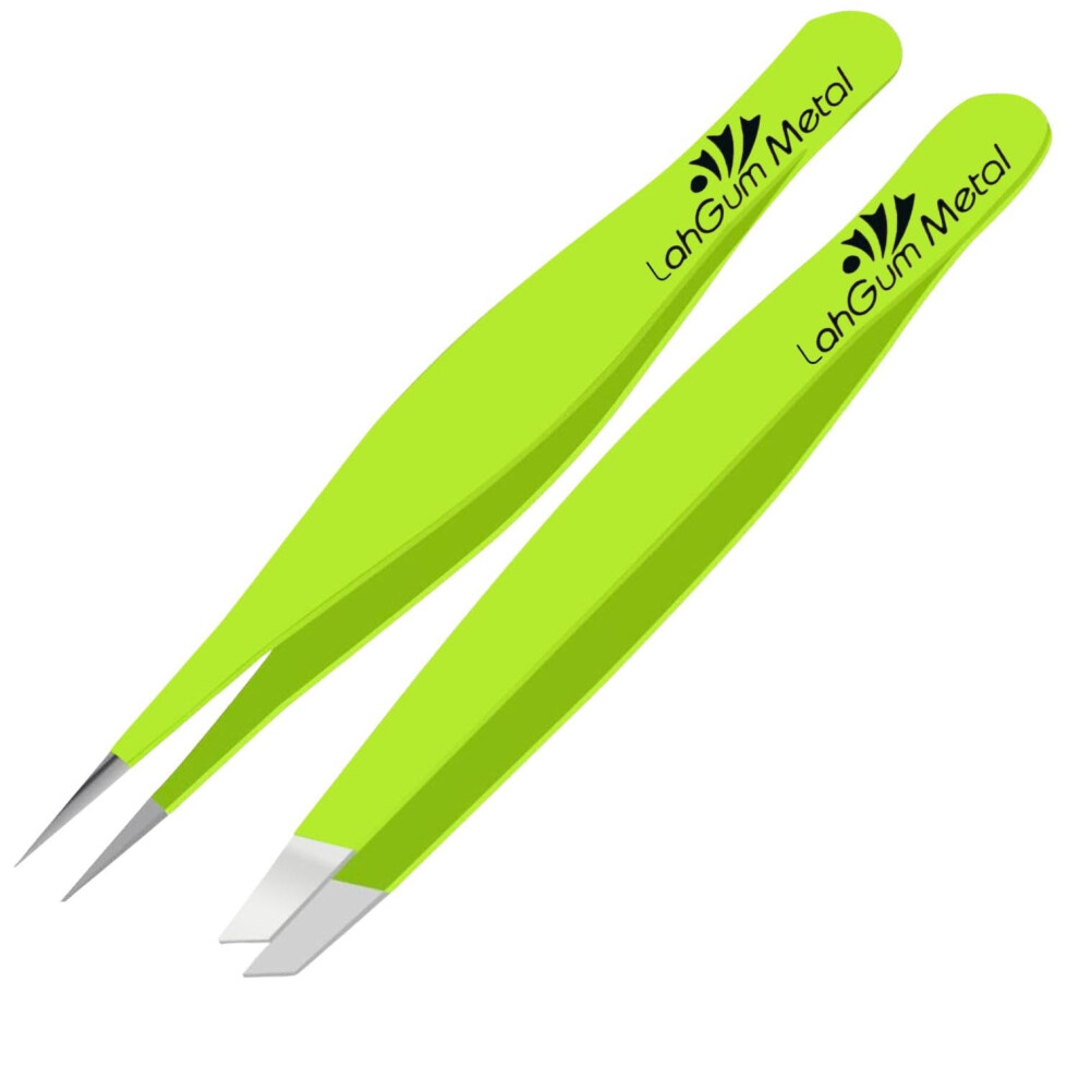 Lahgum Metal Professional Facial Tweezers Hair Removal For Women & Men For Splinter Removal Ingrown Hair Removal Kit Tool Pointy Eyebrow Plucker Tweezers For Wom
