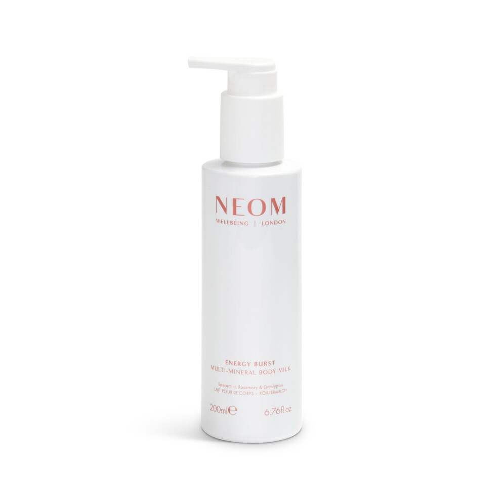 Neom- Multi-Mineral Body Milk 200ml (Spearmint  Rosemary & Eucaplyptus) | Magnesium  Rosehip OIl & Chia Seed Oil | Moisturise  Nourish & Replenish | V