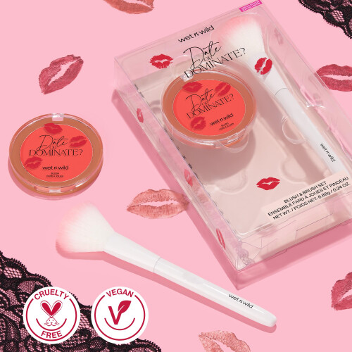 wet n wild Date Or Dominate Blush And Brush Set 1