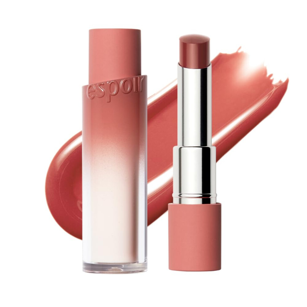 Espoir Lipstick Nowear Balming Glow #7 Ash Maple 0.1Oz | Lightweight Moisturizing Lip | Long-Lasting Vibrant Color | Non-Sticky Softness For Chapped L