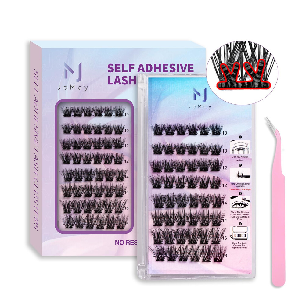 Jomay Samolepc Rasy Prodluovac Sada 48 Ks Samolepc Rasy D Curl Bezlepkov Rasy 10-16 Smen Rasy Bez Lepidla X03 Pritlacit Na Rasy Bez Lepidla-image