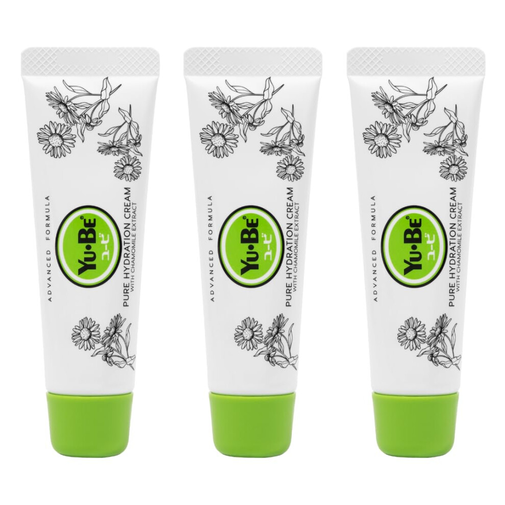 Yu-Be Cream Advanced Formula Pure Hydration Trio - Daily Oil & Fragrance Free Moisturizer To Hydrate & Soothe Sensitive Skin | Moisturizing Lotion Saf