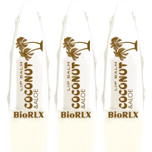 BioRLX Coconut Oil Lip Balm - Natural Hydration with Coconuts Nourishing Properties for Everyday Lip Care (Three Lip Balm) (Coconut 0.12 Ounce (Pack