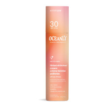 ATTITUDE Oceanly Tinted Shimmer Face Cream Stick with SPF 30 EWG Verified Plastic-Free Broad Spectrum UVA/UVB Protection with Zinc Oxide Universa