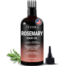 Rosmarinl fr das Haarwachstum mit Rizinus-Jojoba und Biotin, natrliches haarstrkendes Serum, Kopfhaut- und Bartl, Aceite De Romero Para El Cabel