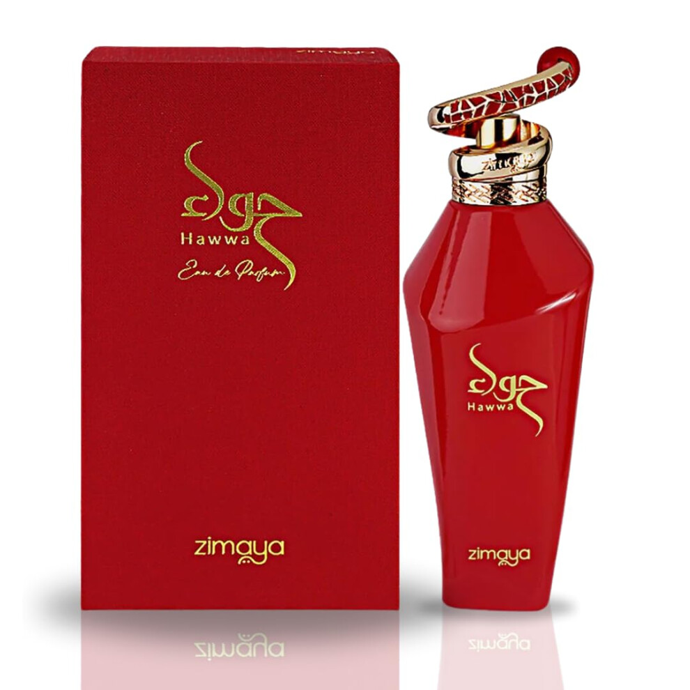 Zimaya Red Afnan Hawwa Eau De Parfum Spray For Women 3.4 Ounce