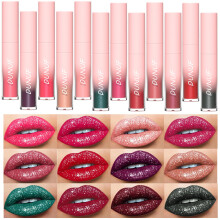 Dulele 12 db Diamond Glitter folykony ajakrzs szett hosszan tart s tapadsmentes cssze fmes csillog matt teljes sznu sznezett rzs ajakfny