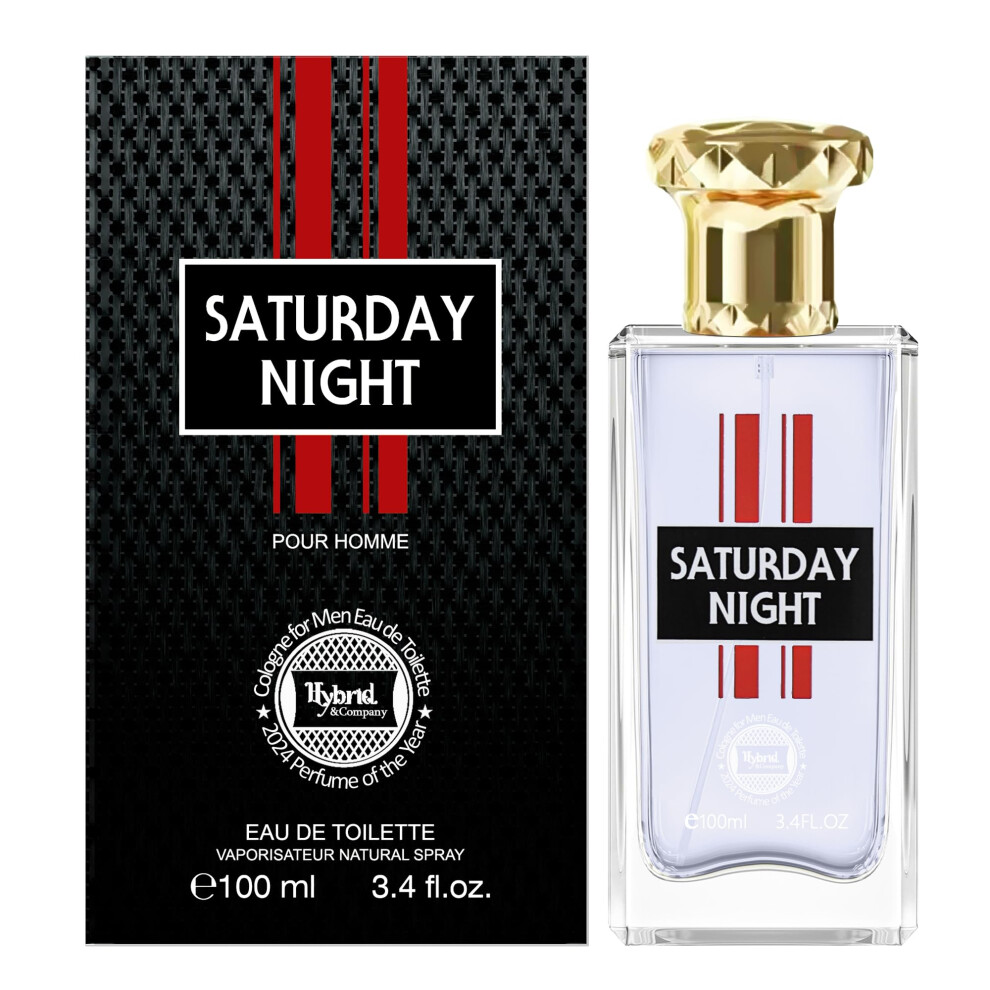 Hybrid & Company Saturday Night Pour Homme For Men Eau De Toilette Vaporisateur Natural Spray 3.4 Fl Oz