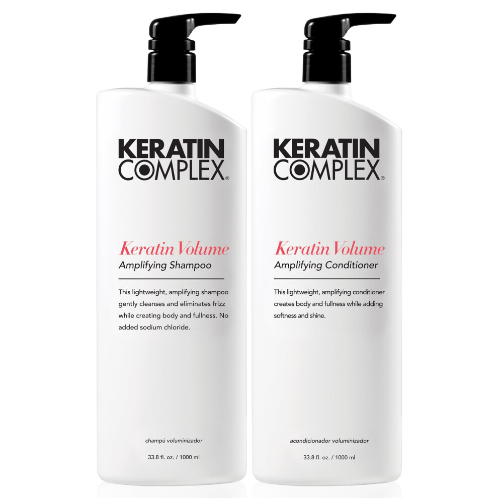 Kerat Nov Komplex Keratin Complex - Keratin Volume Amplifying Shampoo & Conditioner Duo - 33.8 Fl Oz Each
