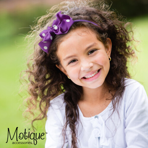 Motique tilbeh?r piger polka dot bue pandeb?nd (sort) 2