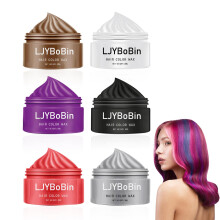 Cire colorante temporaire pour cheveux, 6 couleurs, lavable, hydratante, pour hommes et femmes, jetable, mate, color   e, tendance, pour f   te, cosp