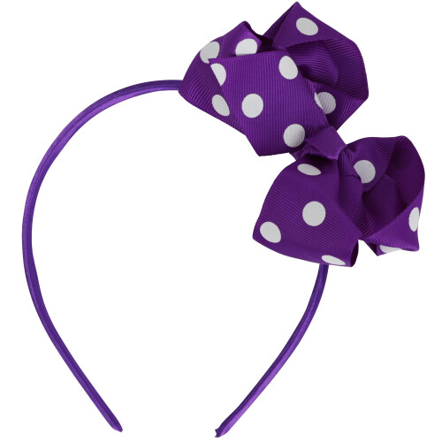 Motique tilbeh?r piger polka dot bue pandeb?nd (lilla)