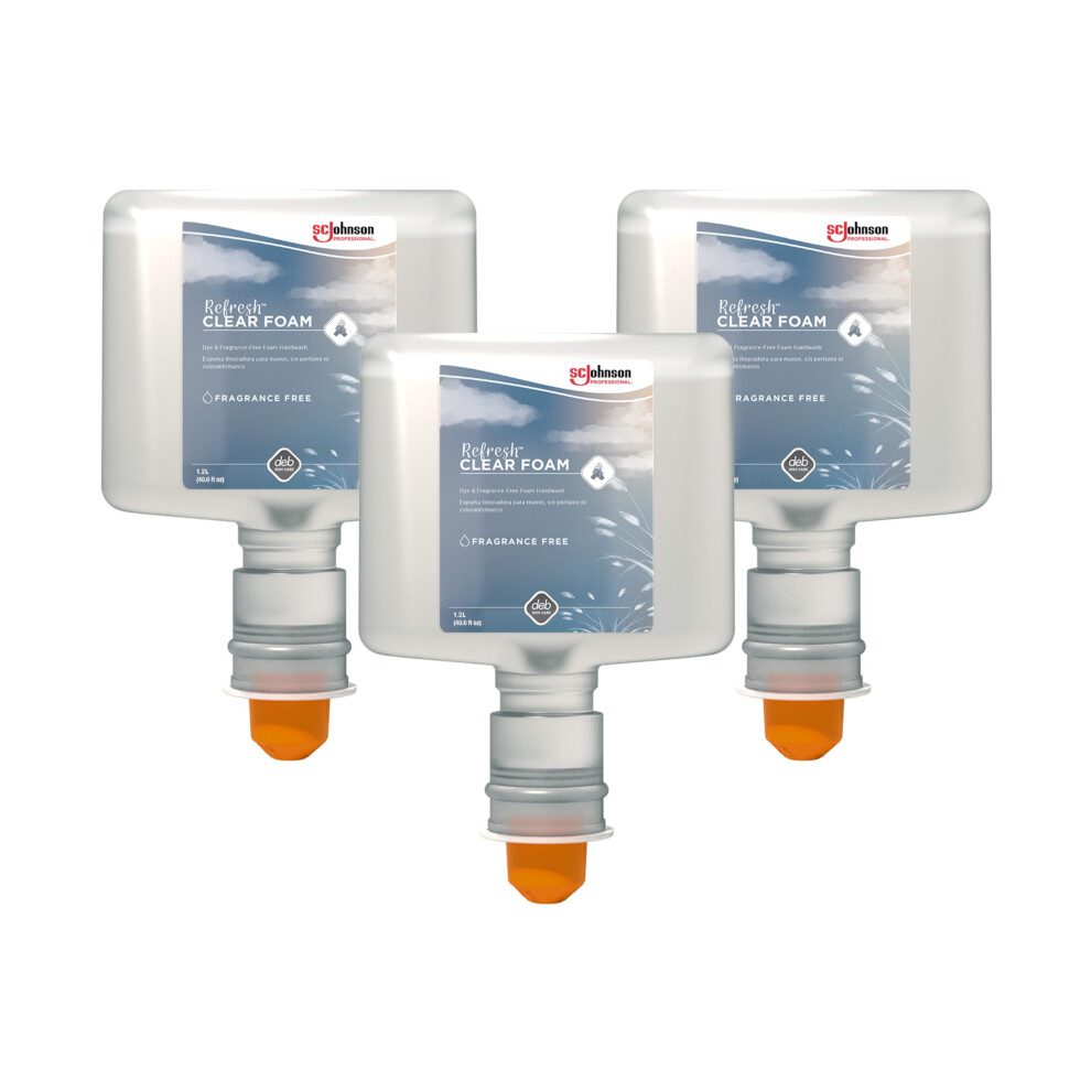 Sc Johnson Professio Refresh Clear Foam Hand Soap Touch Free 1.2 Liters 3 Pack