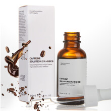 Caffeine Solution 5% + EGCG, Caffeine Eye Serum For Face, 30 ML/ 1 PCS Moisturizing Under Eye Solution For Reduces Dark Circles & Puffiness.