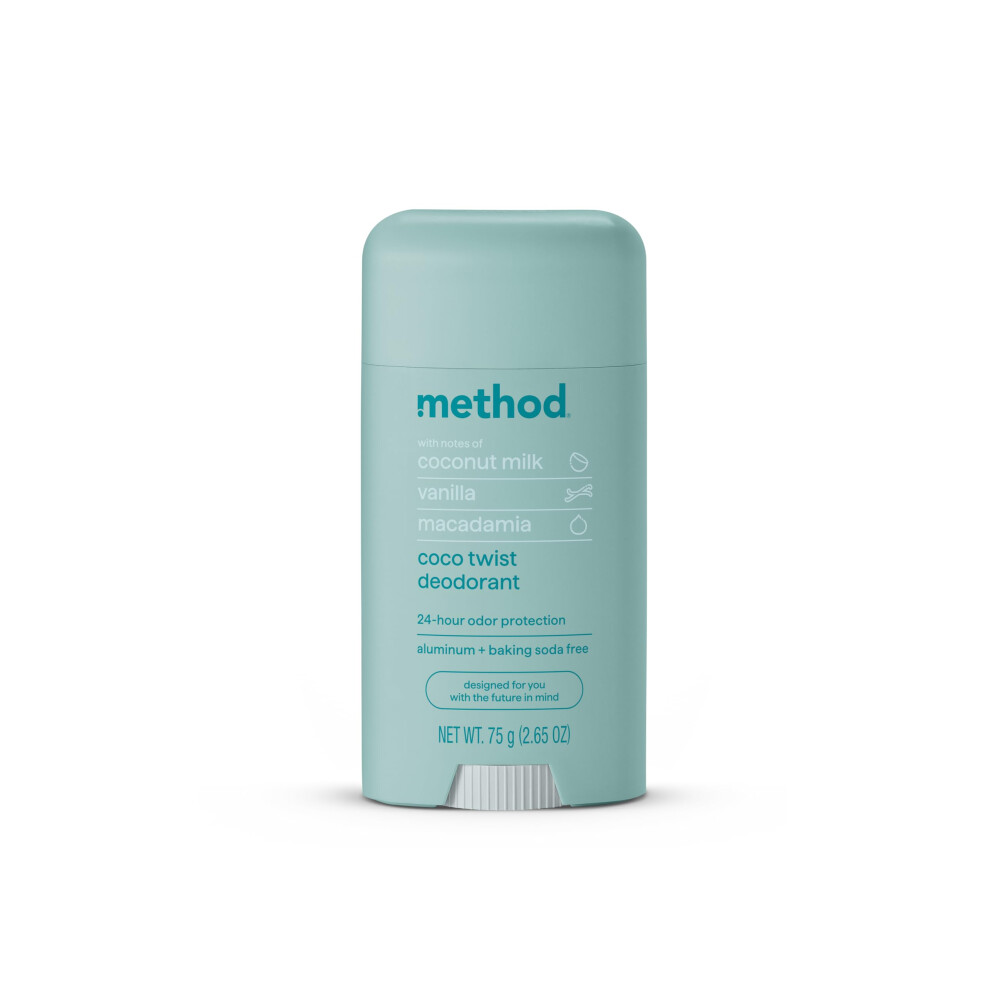 Method Deodorant Coco Twist Kokosmilch Avocado + Macadamia L Noten 24 Stunden Geruchsschutz 2,65 Oz-image