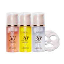 MENOKIN Mascarilla Coreana 3 sets [Mascarilla Burbujeante Rápida de 30 segundos] (Colágeno, Iluminadora, Hidratante)