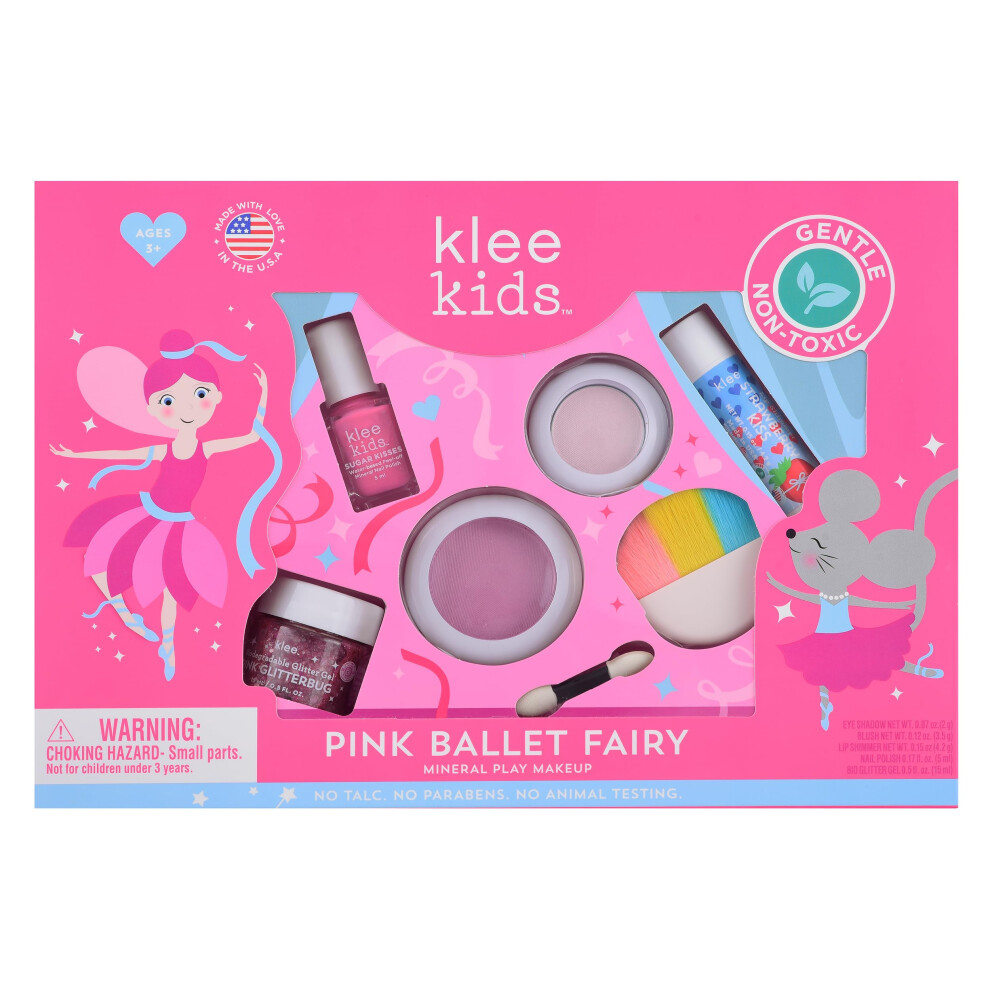 Lunastar Pink Luna Star Naturals Klee Kids Deluxe Play Makeup Kit. Gentle And Non-Toxic. Made In Usa. ( Ballet Fairy)