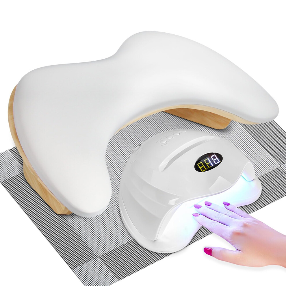 Szsja Arm Rest For Nails Tech, Nail Arm Rest Cushion With Nail Table Mat, U Shaped Nail Rest, Hand Rest For Nails Tech, Nail Rest Stand, Manicure Hand Rest