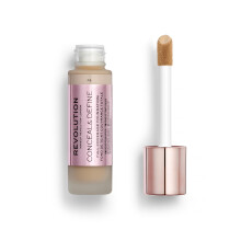 Revolution Beauty Conceal & Define Foundation Full Coverage Long-Lasting Matte Finish Vegan & Cruelty Free F8 Light to Medium Skin Tones 0.8 Fl