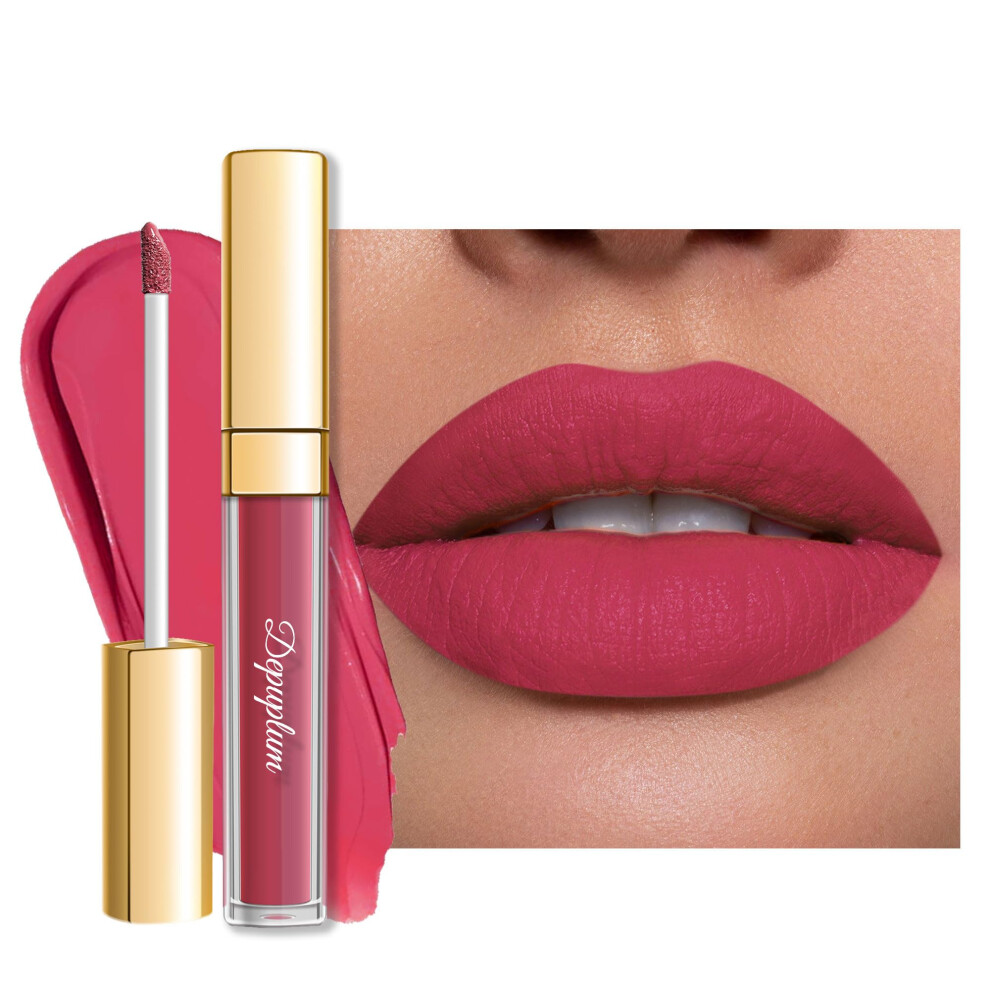 Depuplum Red Lipstick Matte For Women Color Stay Long Lasting Lipstick Smudgeproof Liquid Lipsticks Cruelty Free Lip Color (Dm17 Watermelon)