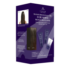 Alterna Haircare CAVIAR Anti-Aging Replenishing Moisture Trial Kit - Shampoo Conditioner Leave-In CC Cream | For Dry Brittle Hair | Protects Rest