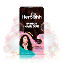 Herbishh Bubble Foam hajfestk sampon 3 az 1-ben 100%-os szrke fedst biztost tarts hajfests frfiaknak s noknek Hosszantart s utazsbart am