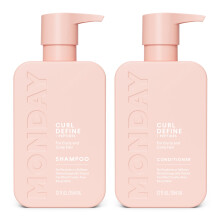 MONDAY HAIRCARE Curl Define Shampoo + Conditioner Set (2 Pack) 12oz Each Nourishing Curls Tames Frizz Enhances Shine with Coconut Oil and Shea