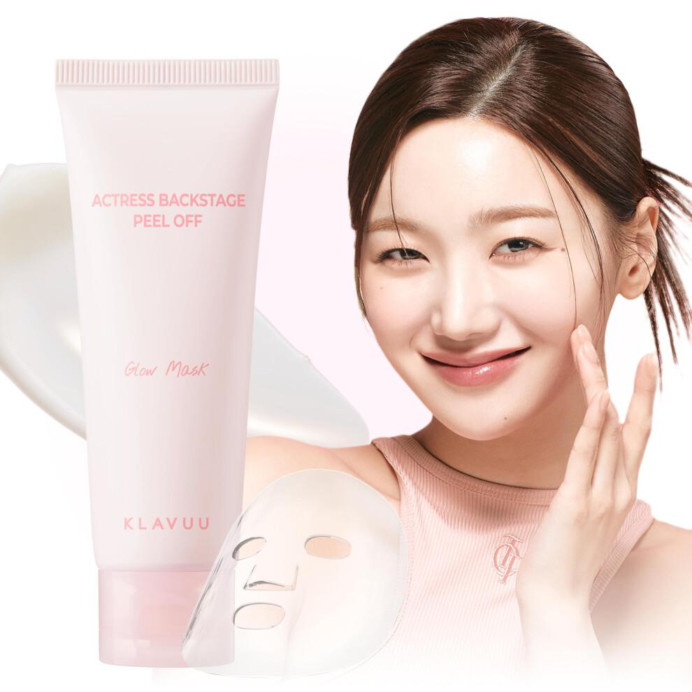 Klavuu Actress Backstage Glow Peel Off Face Mask (2.4 Fl.oz/70Ml) - Radiance Boost Deep Hydration For Women Peeling And Exfoliating For Silky Smooth