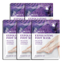 Foot Peeling Mask - 5 Pack Exfoliating Foot Peel Mask for Dry Cracked Feet - Baby Soft Foot Mask Socks for Removing Dead Skin  Cracked Heels  and Call