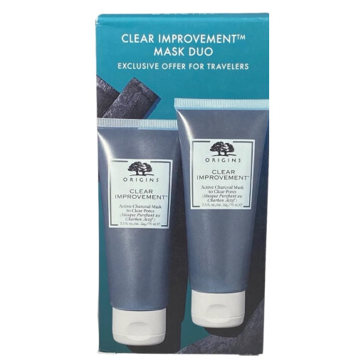 Origins Origins Clear Improvement Active Charcoal Mask Duo 2 x 75ml