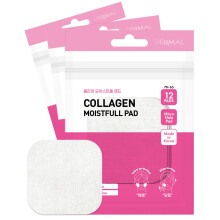 DERMAL Collagen Moistfull Toner Pad - Korean Toner Pad for Elasticity & Wrinkle Improvement with Peptides - Travel Kit 12 Pads 3 Pack (Total 36 Pads