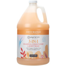 Ginger Lily Farms Botanicals 3-in-1 Shampoo Conditioner & Body Wash Coco Mango 100% Vegan & Cruelty-Free Coconut Mango Scent 1 Gallon (128 fl oz