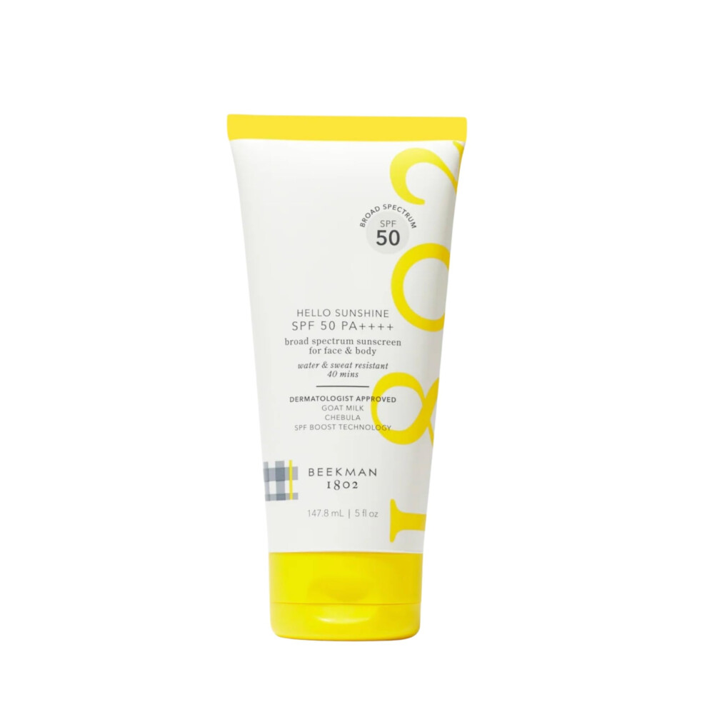 Photos - Sun Skin Care Beekman 1802 Hello Sunshine SPF 50 PA ++++ - Sunscreen for Face & Body - 5.0 fl. oz - Reduces Fine Lines & Protects Against