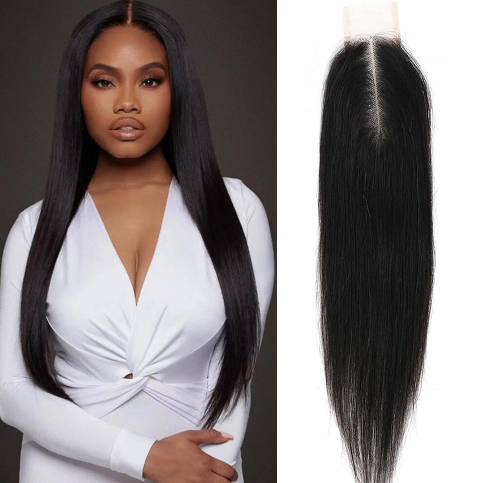 Lizourey Unisex Not,Specified 2X6 Human Hair Hd Transparent Straight Lace Closure Skinlike 20Inch 100% Virgin 2X6 Human Hair Middle Part Kim K Closure Brazilian 2X6 Straight Hd Clo