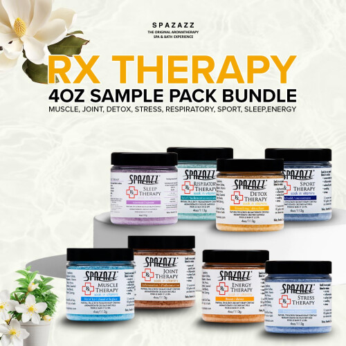 Spazazz RX Terapi Badkar Aromaterapi Saltkrystaller 4oz 8 Pack Prov Bundle 1