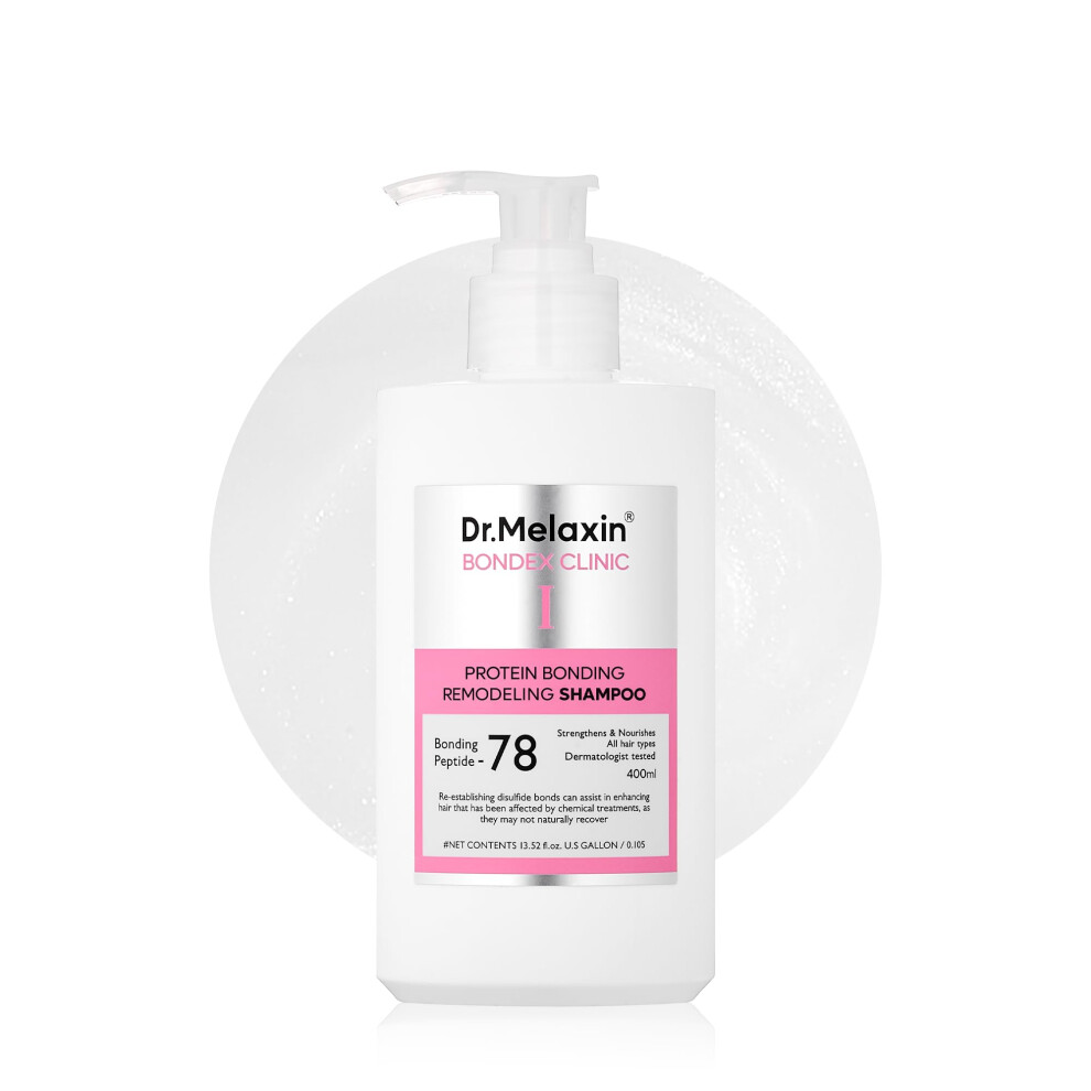 Dr.melaxin Bondex Protein Bonding Remodeling Shampoo With Argan Oil | Strengthening Keratin & Peptides Bonder | Repair Hair | 13.52 Fl.oz.