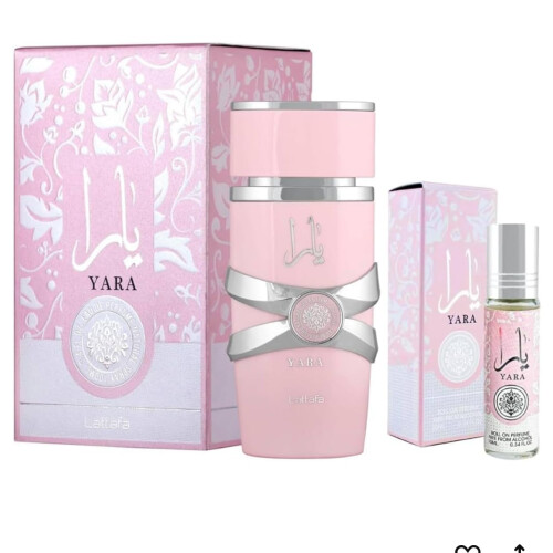 LATTAFA Lattafa Yara EDP 3,4 Fl Oz + Yara Parfml 0,34 Fl Oz Bundle