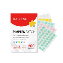 Jowxsx 1 pacco 200 patch patch di pimple patch a forma di a forma di acne idrocolloide a forma di cerotti che assorbono gli adesivi di copertura del